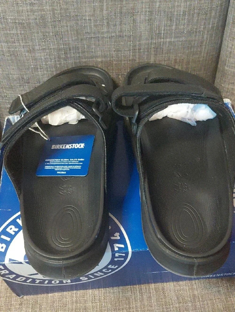 Birkenstock Men's Atacama Futura Black Dual-Strap Slide Sandals Size 11 - Reg
